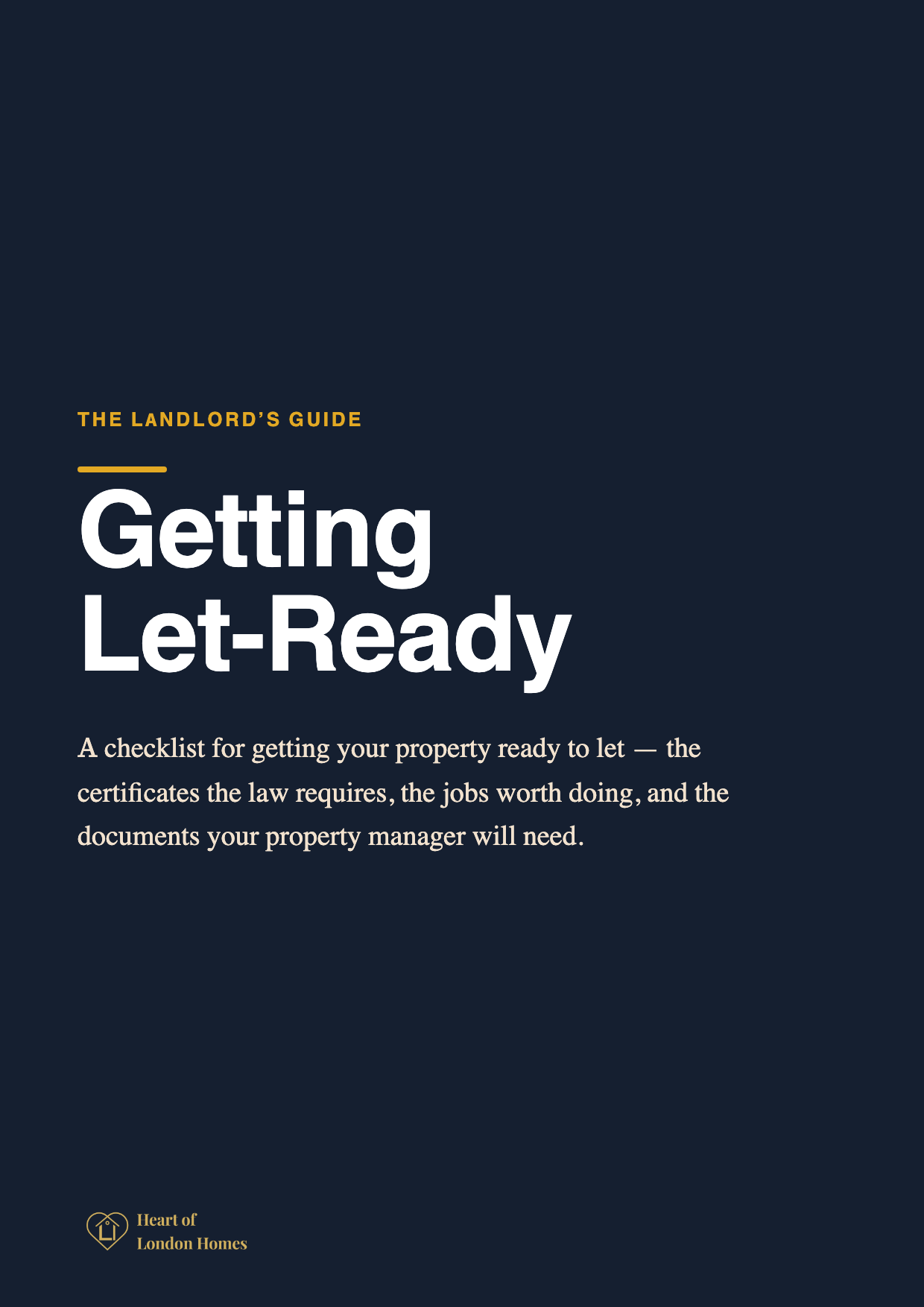 Getting Let-Ready — a landlord’s guide to preparing a property to let.