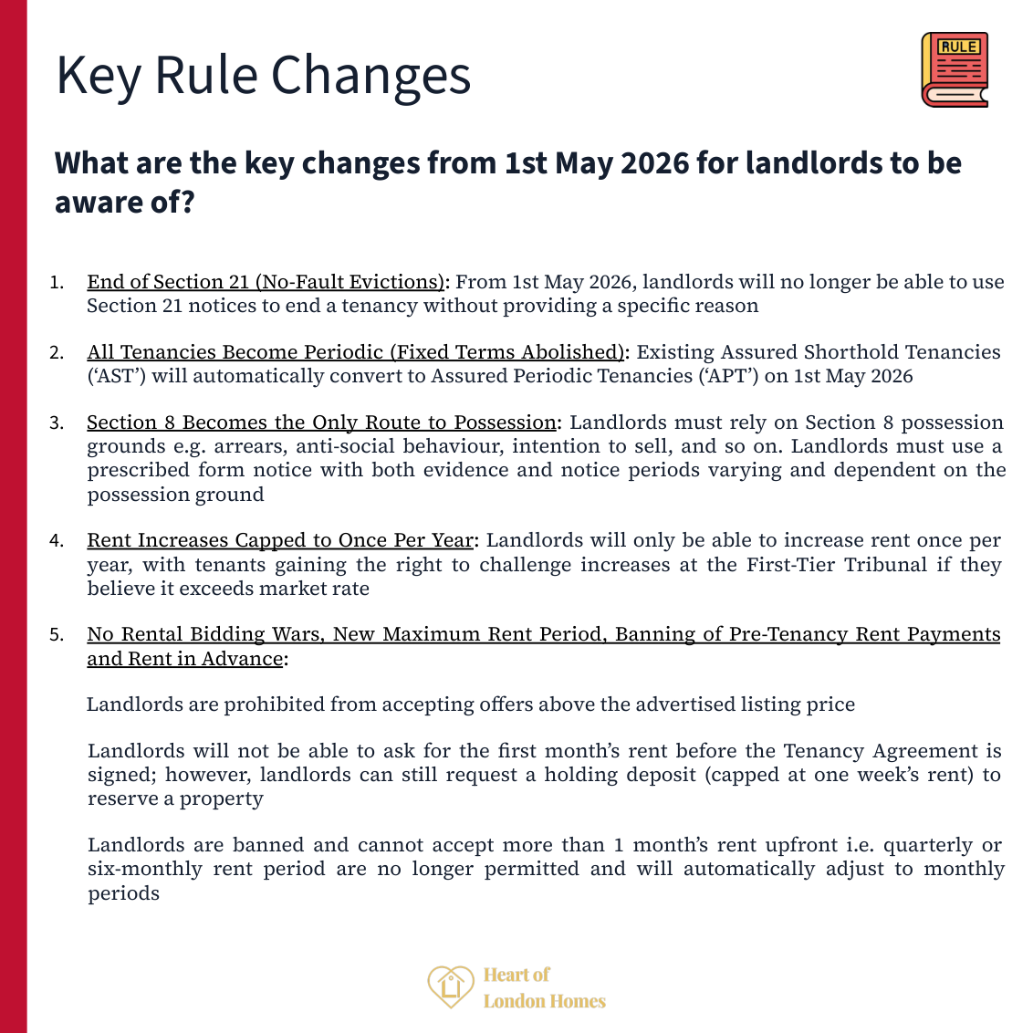 8 key rule changes every landlord needs to know before 1 May 2026 under the Renters’ Rights Act